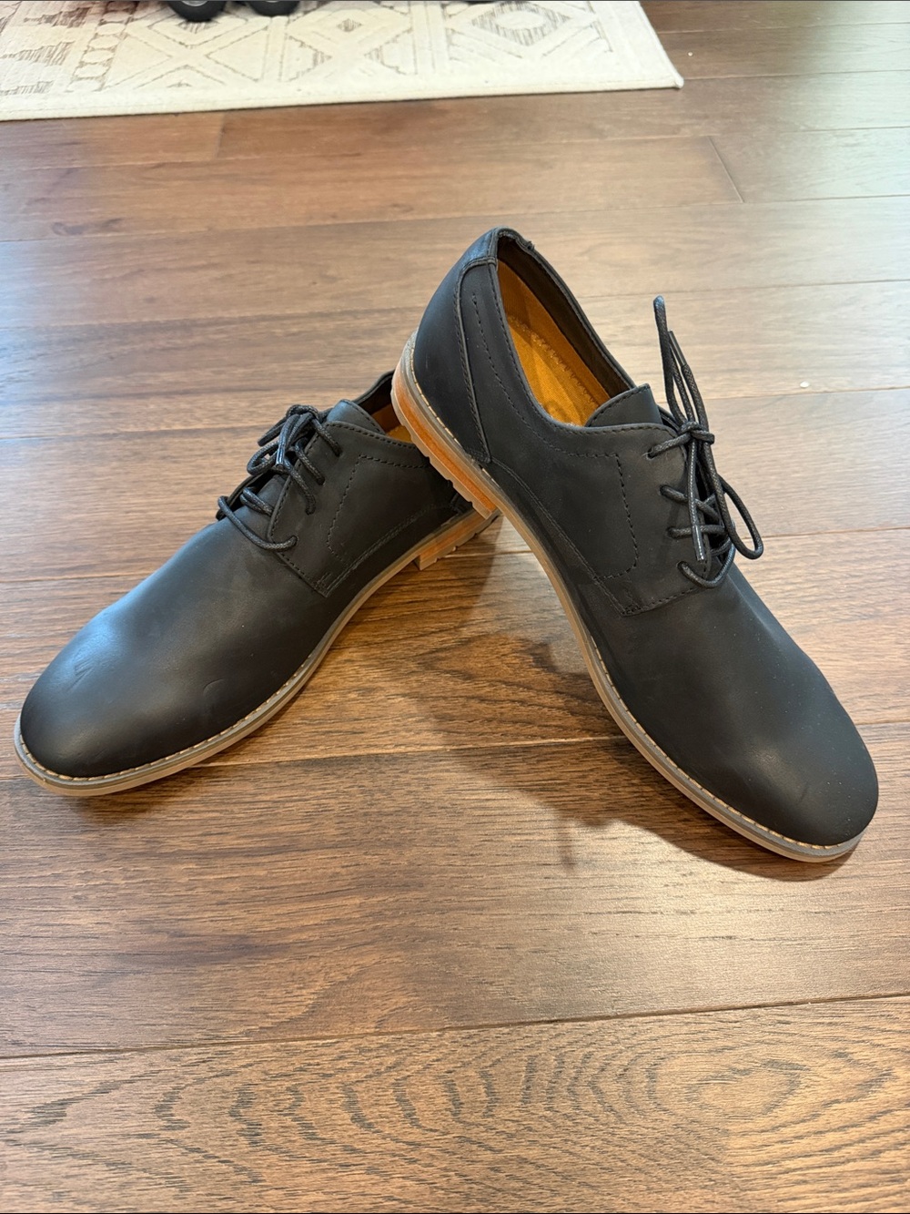 J75 Men's Classic Black Lace-Up Dress Shoes Size 12 - C27-140